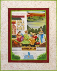 Hoorelaiba Rafiq Sheikh, 13 x 16 Inch, Gouache on Wasli, Mughal Painting, AC-HLRS-005